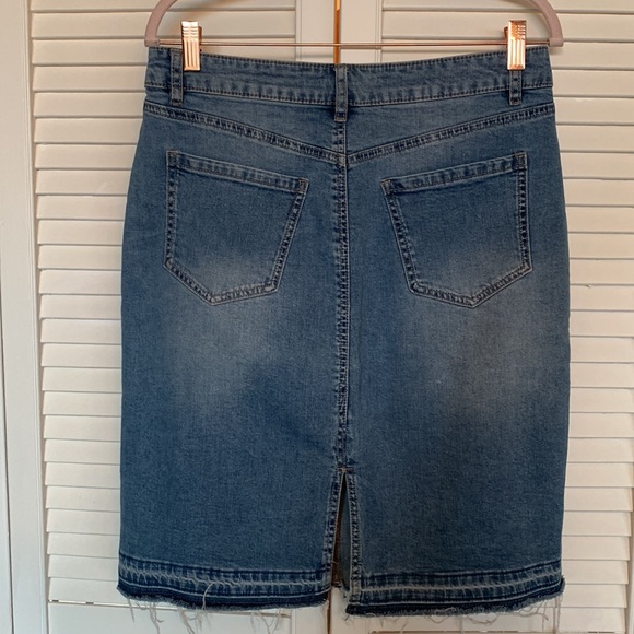 Boho Stretch Jean Skirt - Picture 2 of 3